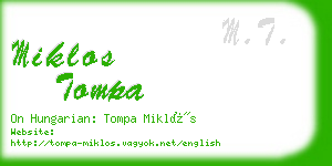 miklos tompa business card